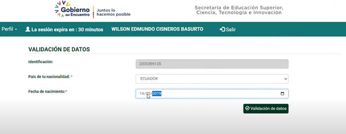 actualizacion de datos senescyt