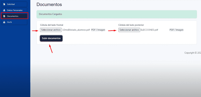 bachiller digital Paso 7 carga de documentos